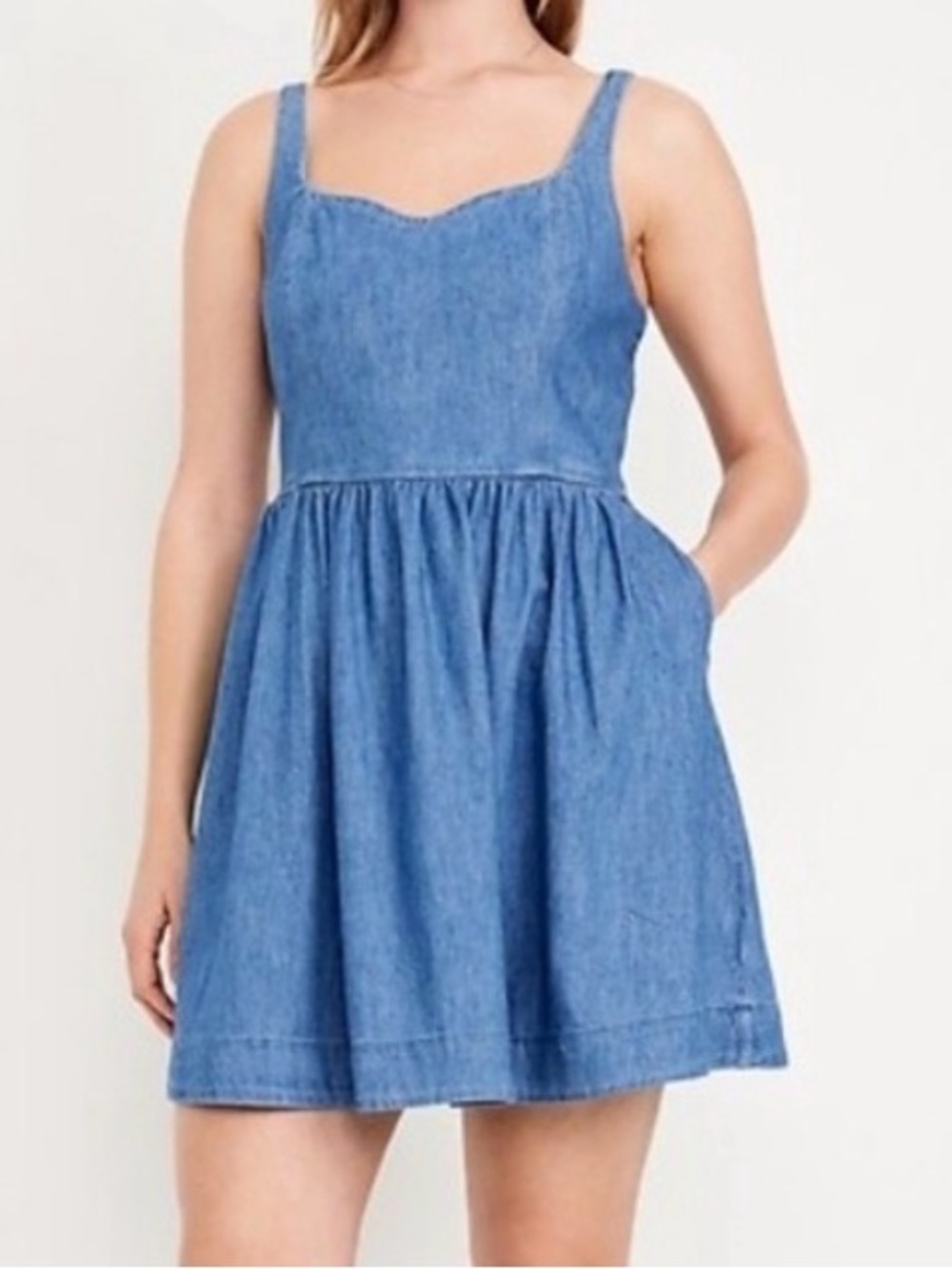 Fit & Flare Jean Mini Dress